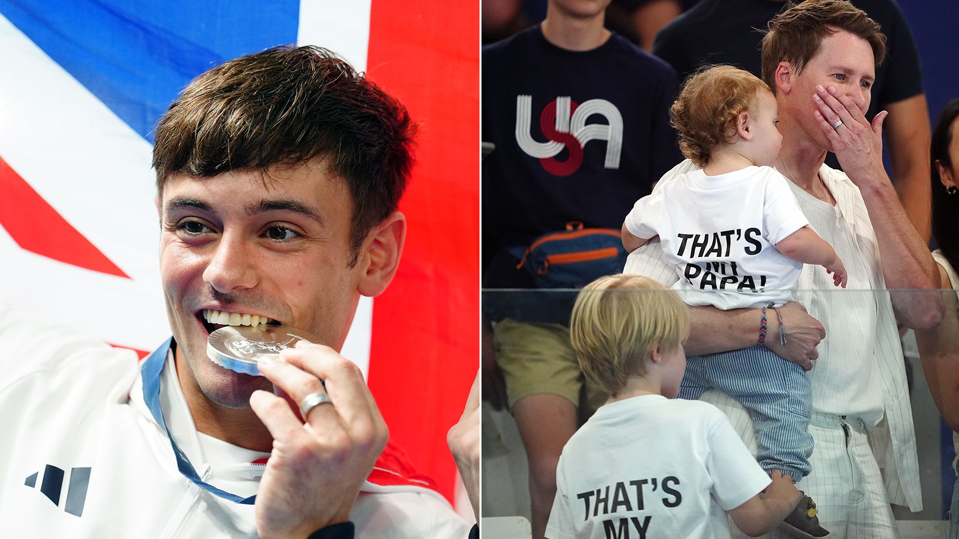 Tom Daley’s blonde-haired sons look so cute to cheer on their ‘papa’