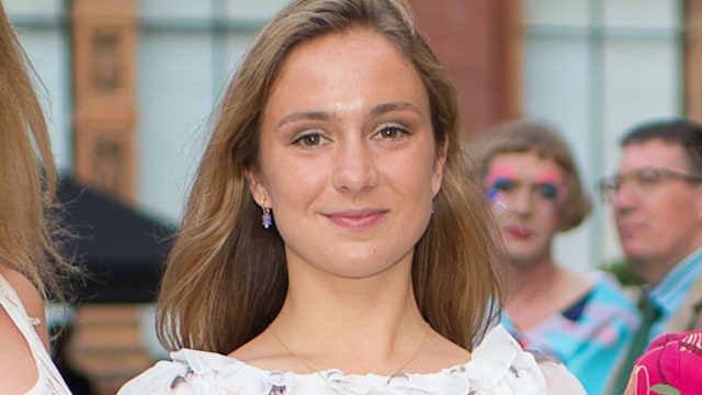 Lady Marina Windsor in a white floral dress