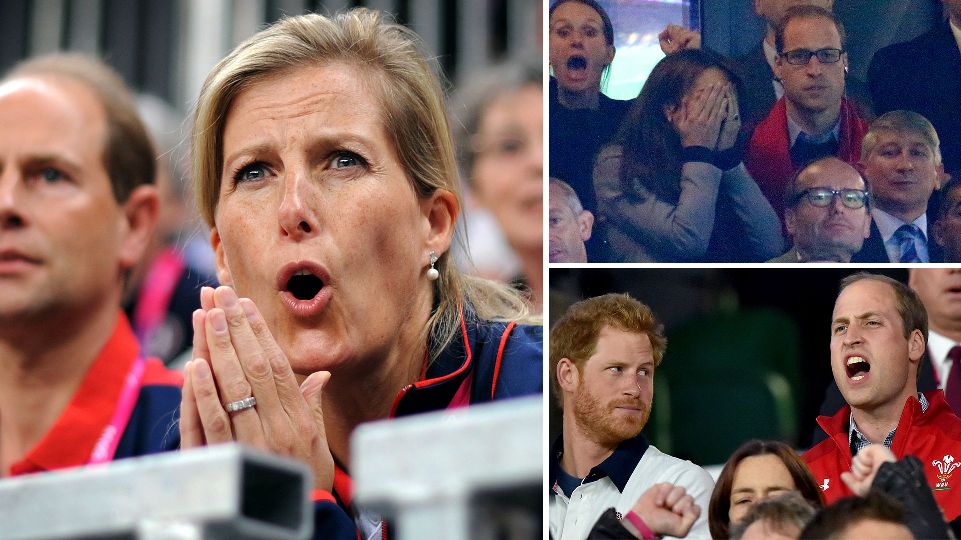 royal family split screen rugby