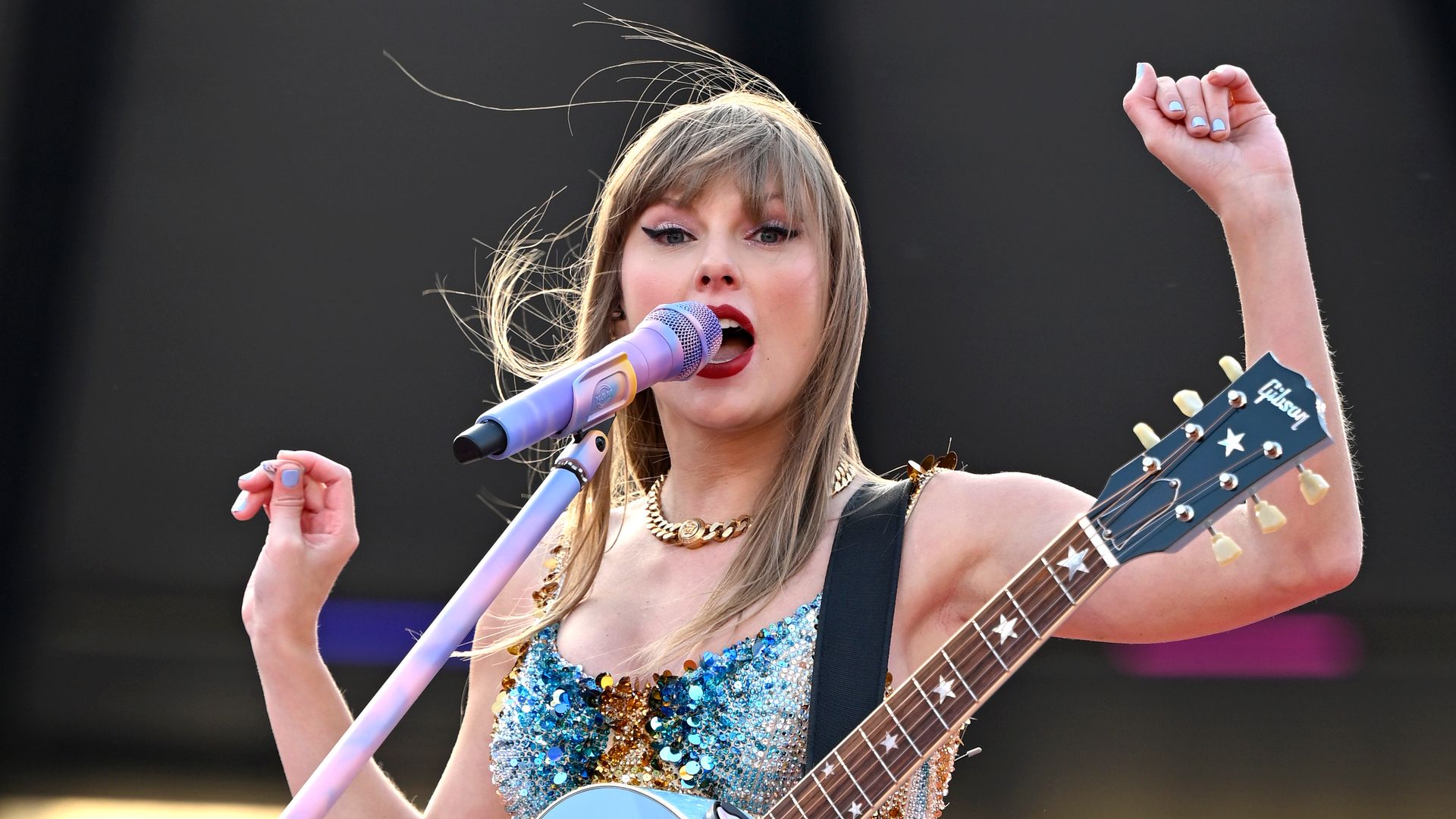 Taylor Swift performs at Scottish Gas Murrayfield Stadium on June 07, 2024 in Edinburgh, Scotland. (Photo by Gareth Cattermole/TAS24/Getty Images for TAS Rights Management )