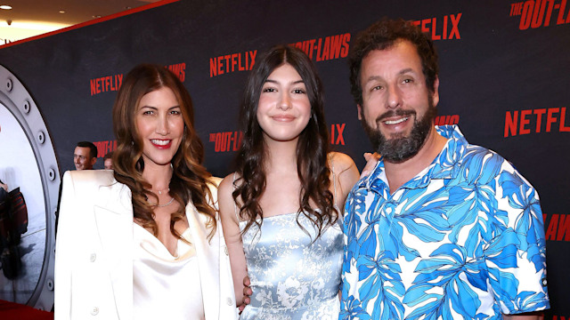 Adam Sandler's daughter, Sunny, looked lovely alongside her famous parents 