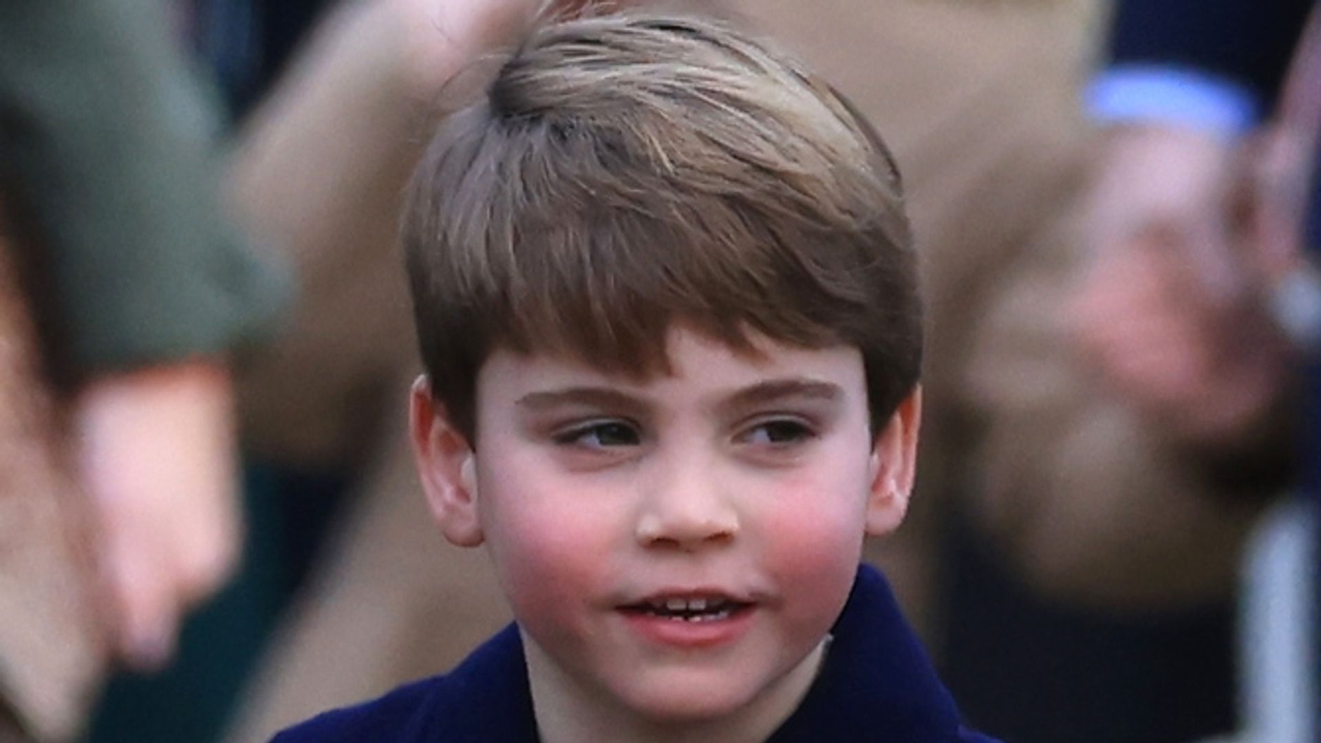 prince louis walking to church with cousin 