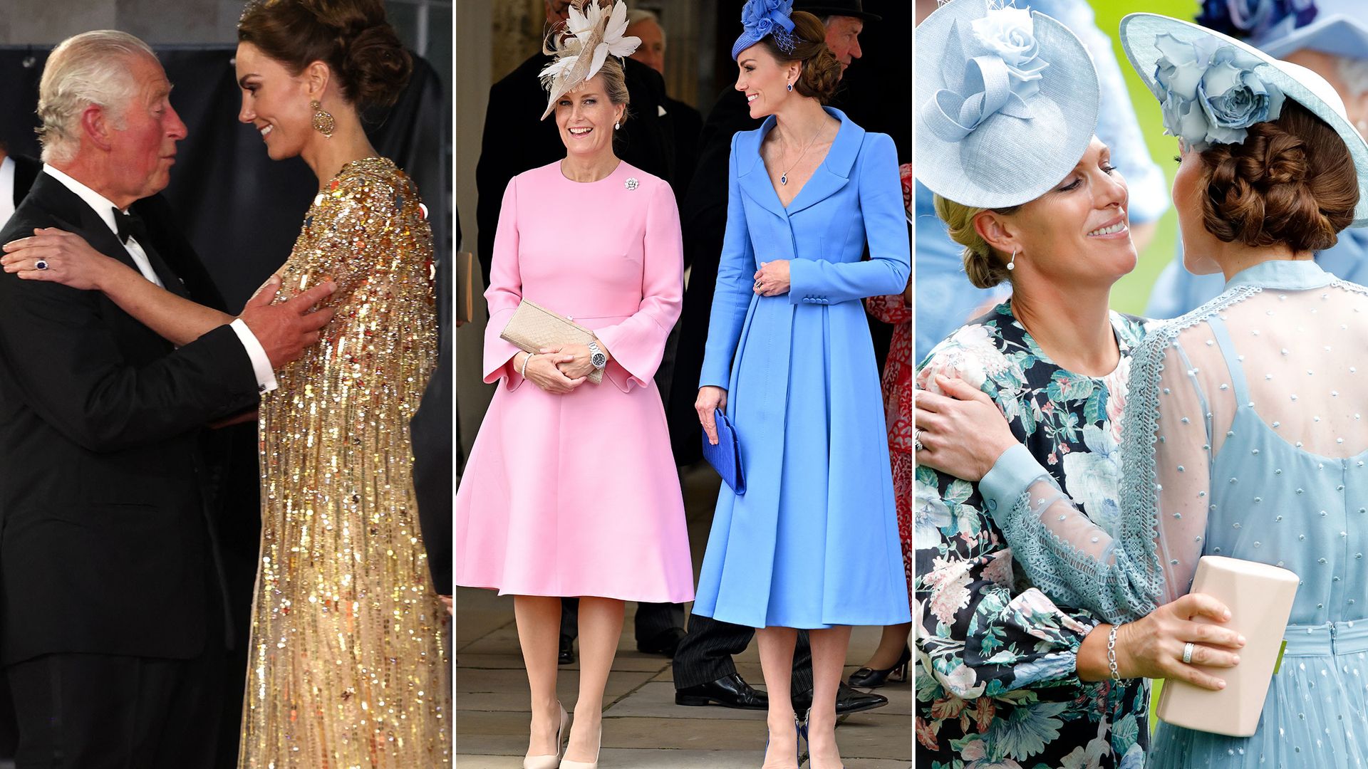Split of Kate with King Charles, Sophie and Zara Tindall