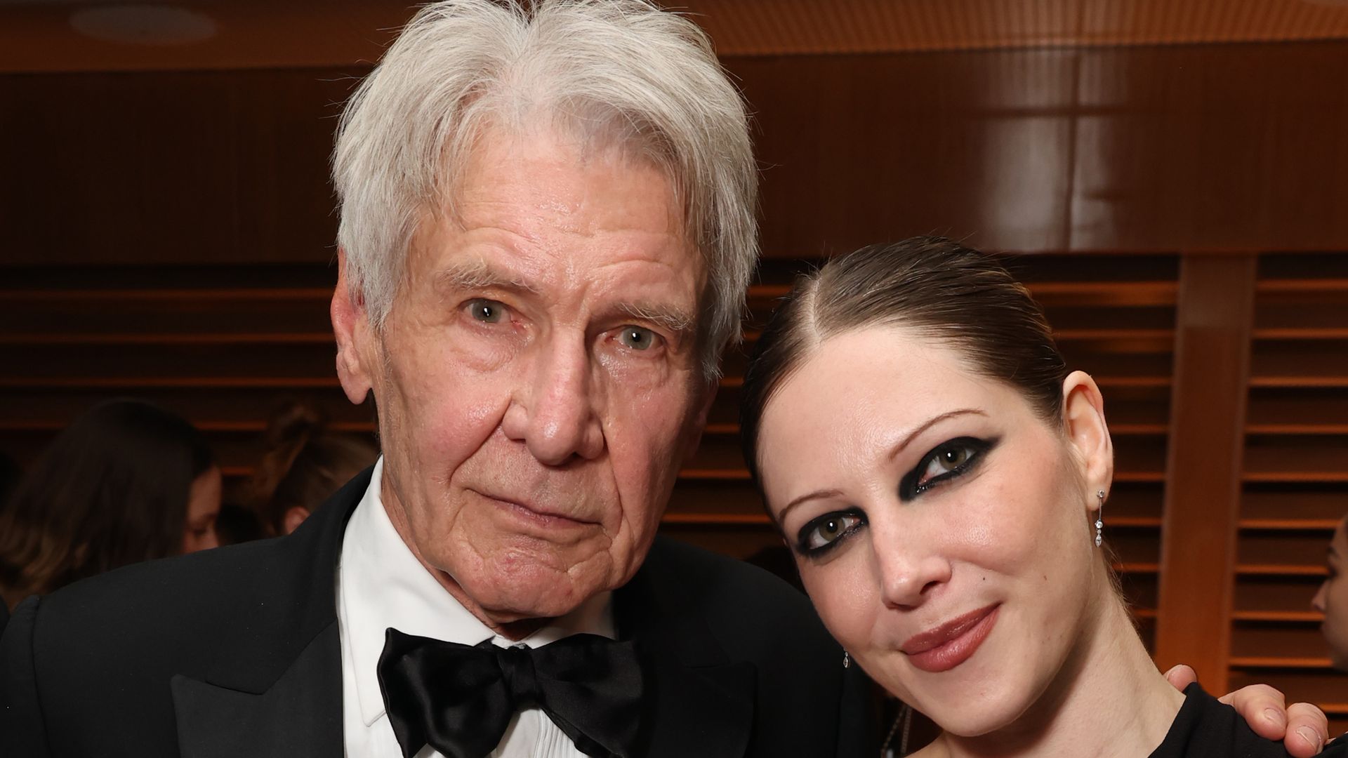 Harrison Ford (L) and Georgia Ford attend the UTA 82nd Annual Golden Globes Afterparty at Marea on January 05, 2025 in Beverly Hills, California