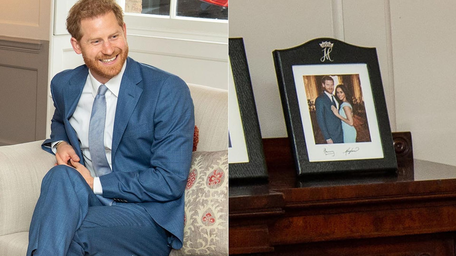 harry shows new meghan picture