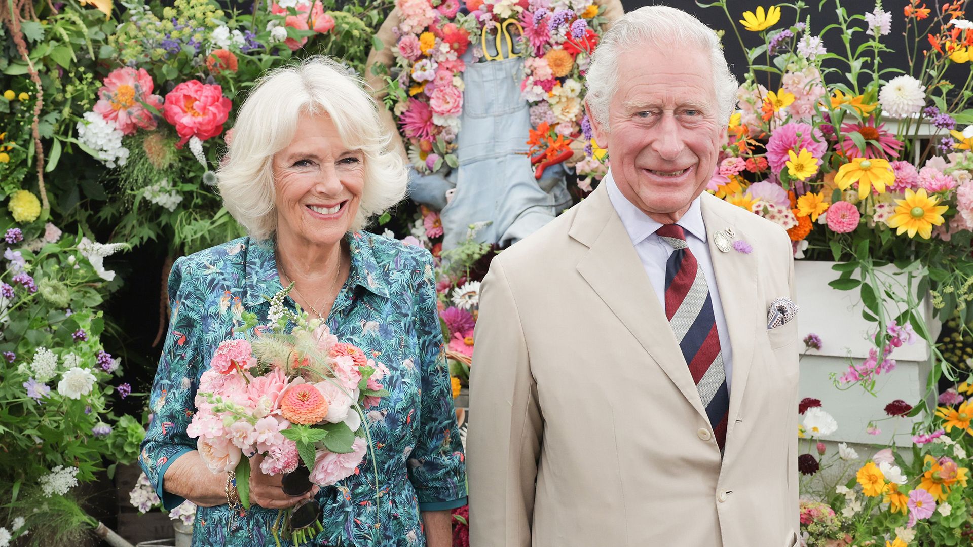 King Charles and queen Camilla at The Sandringham Flower Show 2022