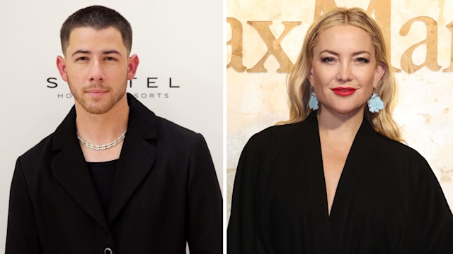 Split image of Kate Hudson and Nick Jonas