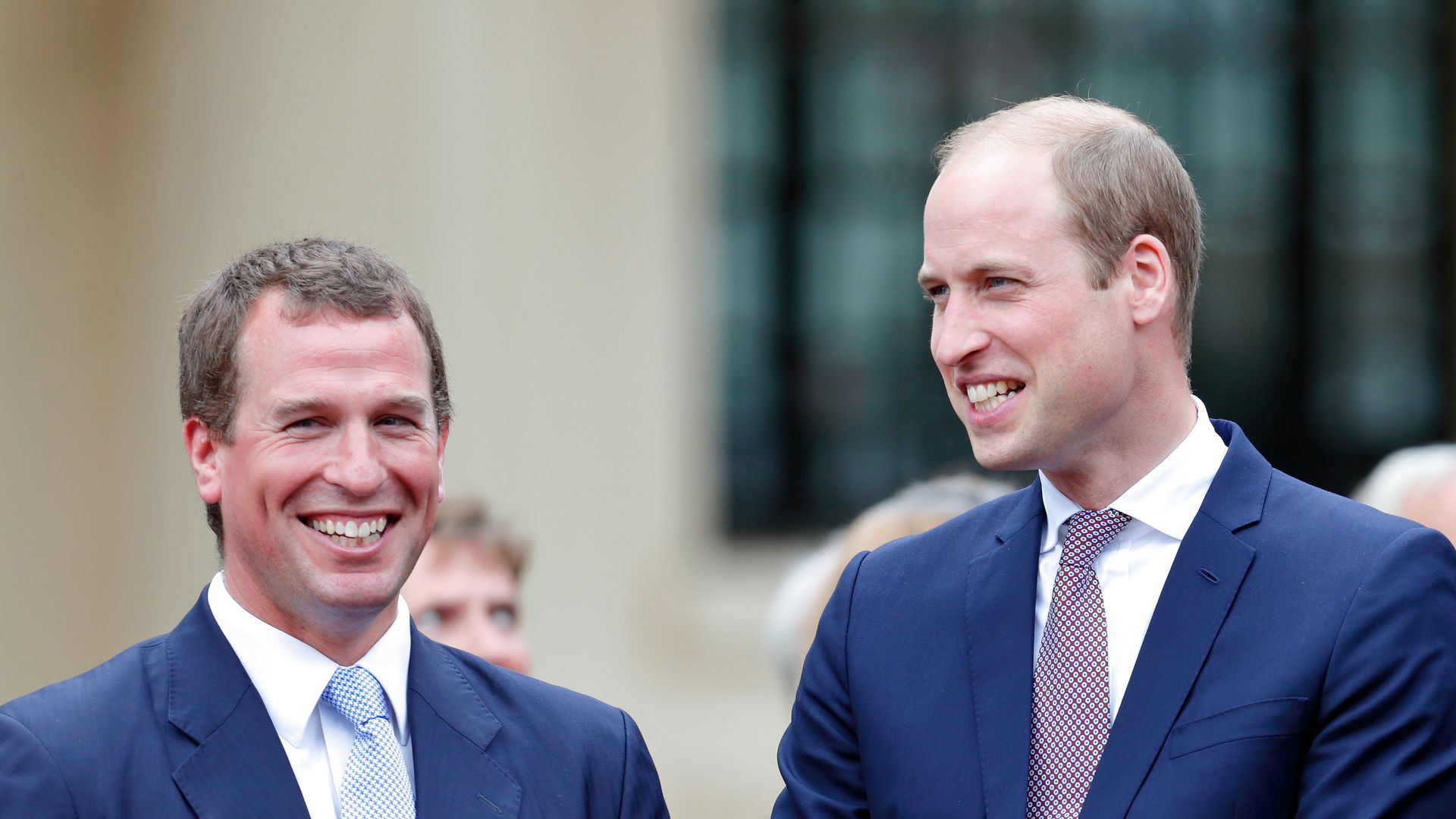 peter phillips and prince william laughing 