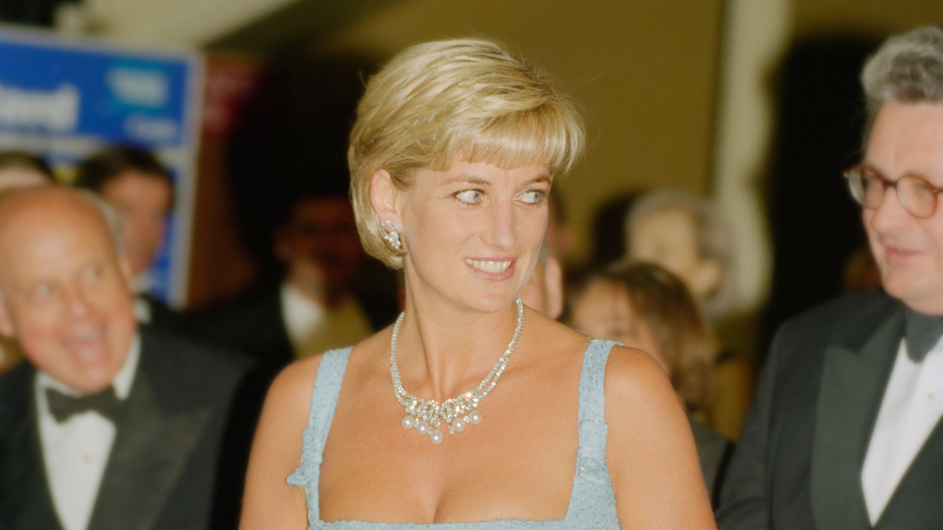 Princess Diana at the Royal Albert Hall after an English National Ballet production of 'Swan Lake'