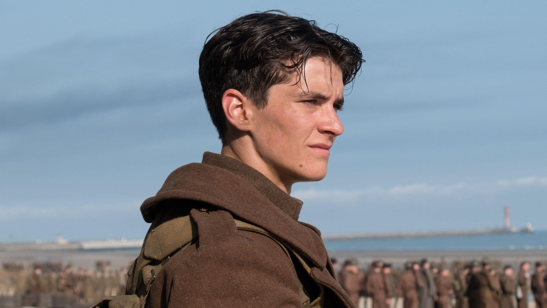Still of Fionn Whitehead from Dunkirk