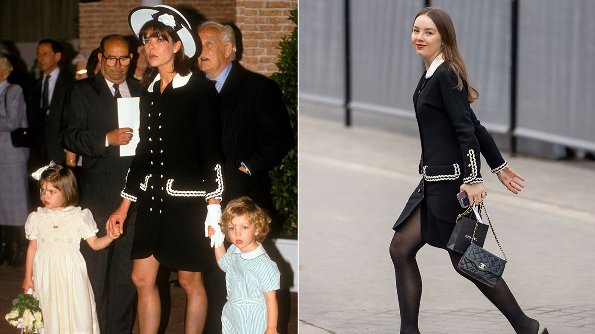 mother and daughter in same chanel dress 