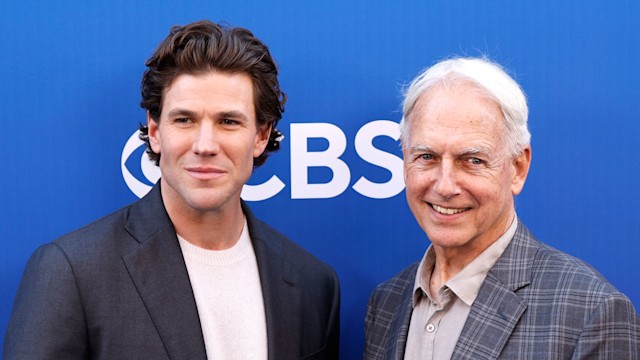 Austin Stowell, Mark Harmon attends the CBS Fall Schedule Celebration at Paramount Studios on May 02, 2024 in Los Angeles, California.