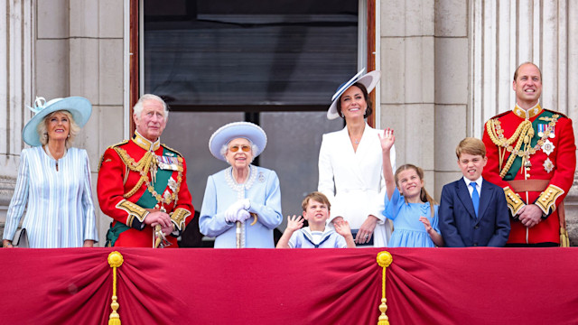 The royals on the balcony at Trooping the Colour 2022