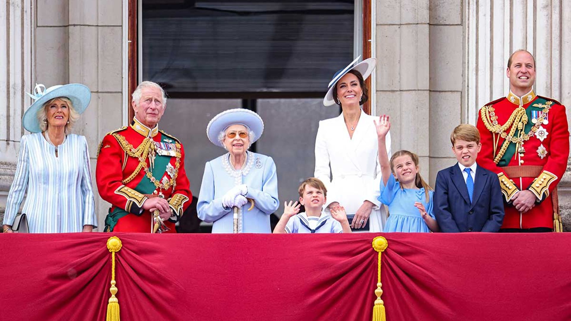 royals balcony trooping the colour