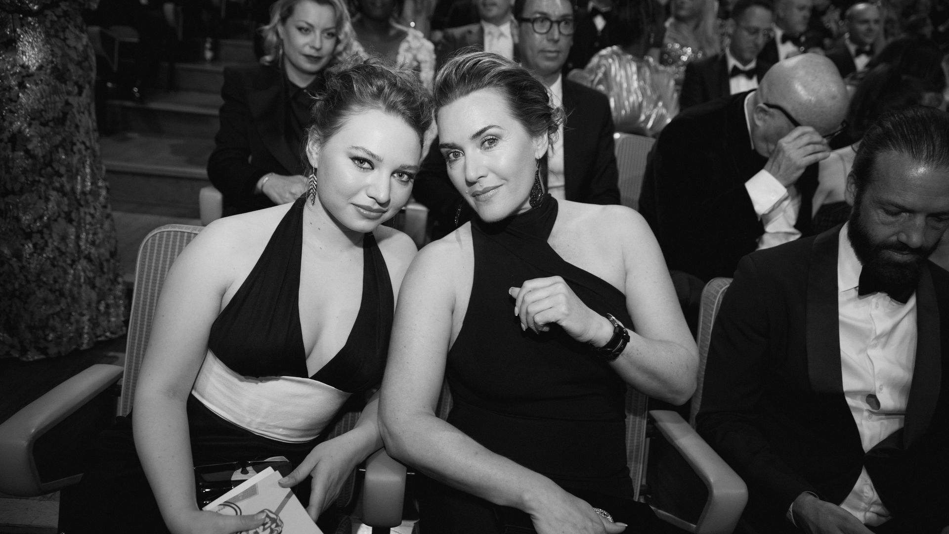 Mia Threapleton and Kate Winslet attend the 2023 BAFTA Television Awards 