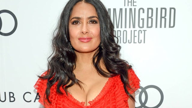 salma hayek jaw dropping beach photo