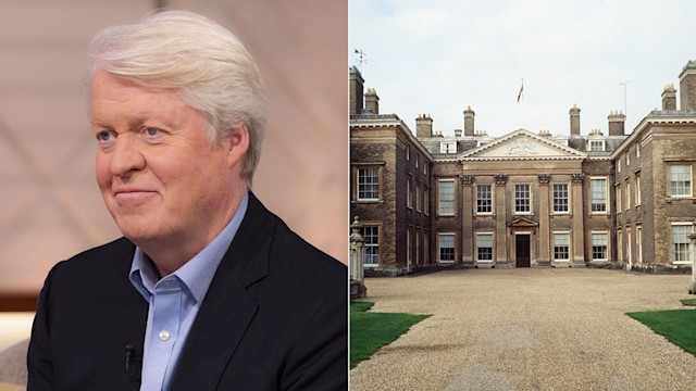 split image showing charles spencer and althorp house