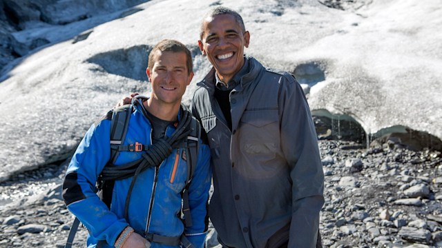 Bear Grylls and Barack Obama Running Wild