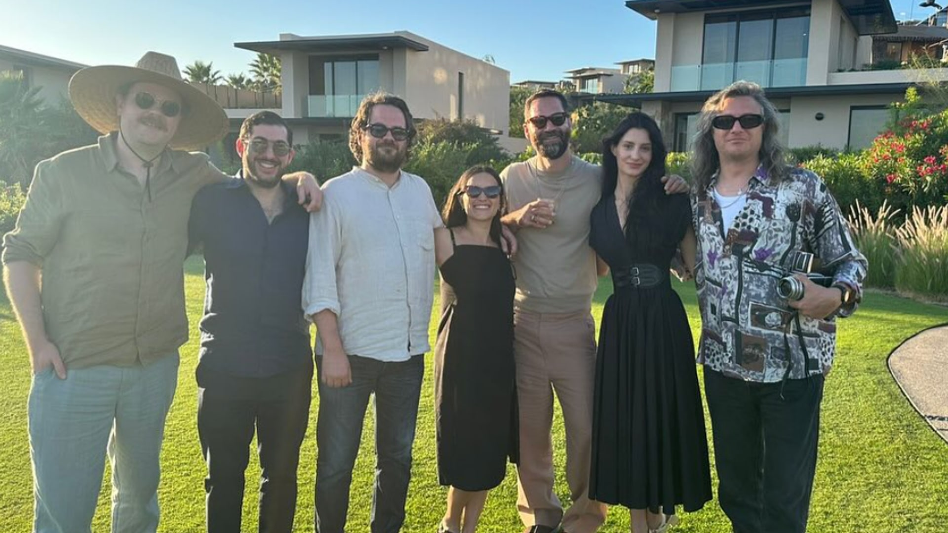 Photo shared by Edge Films on Instagram while promoting Una Historia de Amor y Guerra at the Los Cabos International Film Festival featuring Manuel García-Rulfo and Audrey McGraw