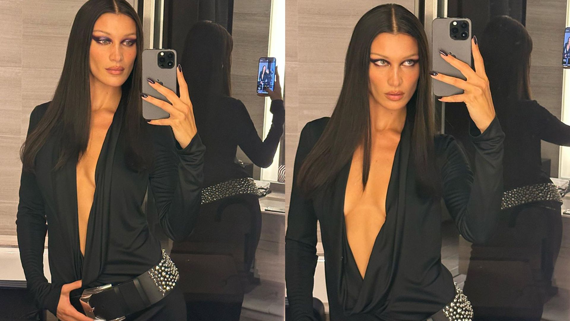 Bella Hadid's ultra-plunge Versace after-party dress is all we can think  about – see photos