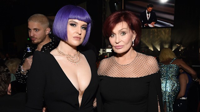 Sharon and Kelly Osbourne in black tie ensembles