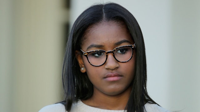 Sasha Obama, daughter of U.S. President Barack Obama, in 2015 