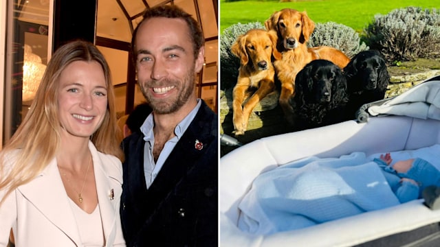 James Middleton, wife Alizee and their baby boy Inigo