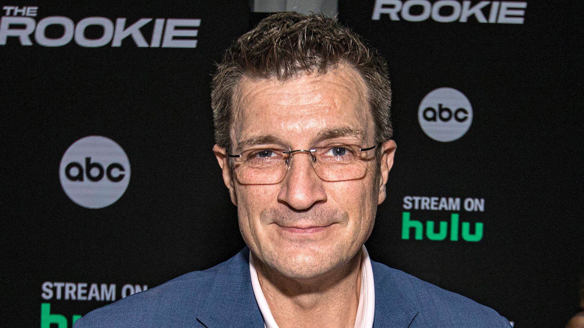 Nathan Fillion poses at "The Rookie" autograph signing at San Diego Convention Center