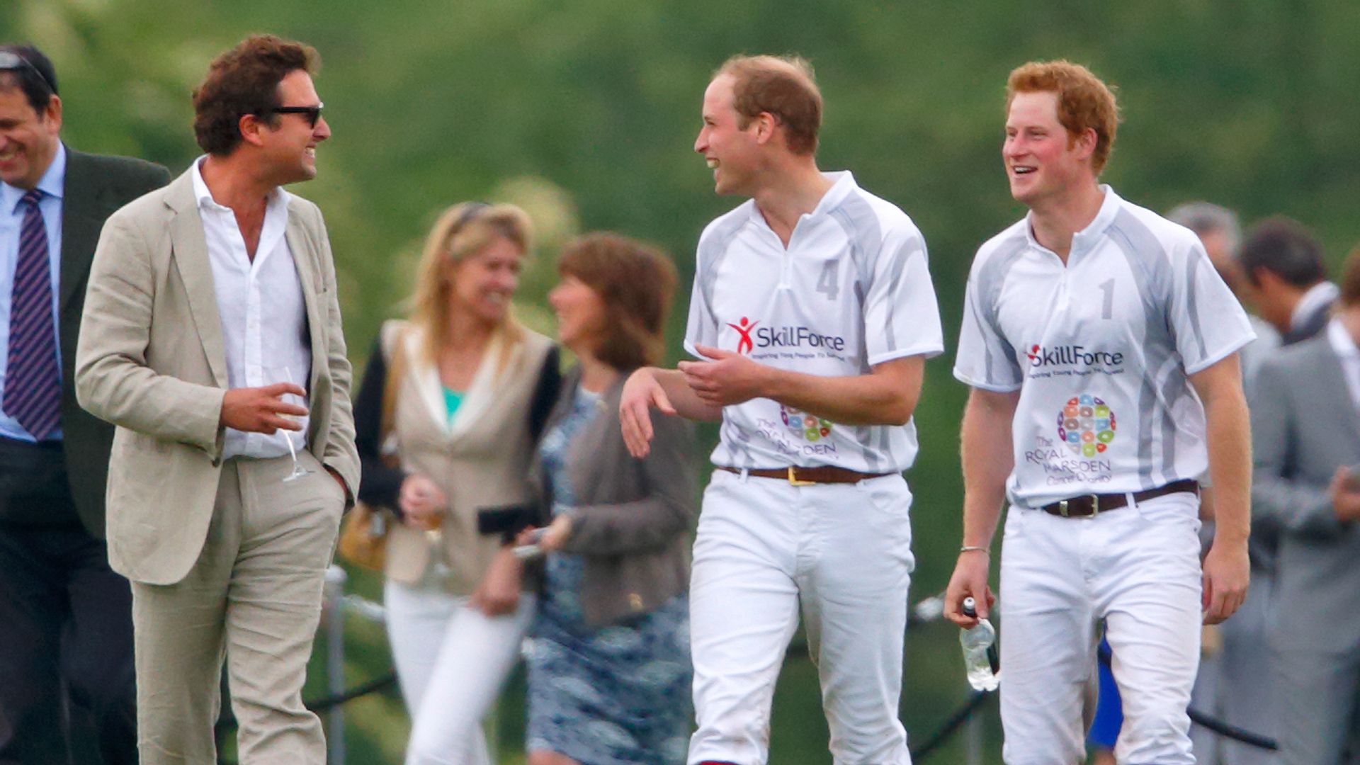 Thomas Van Straubenzee walking with Prince William and Prince Harry