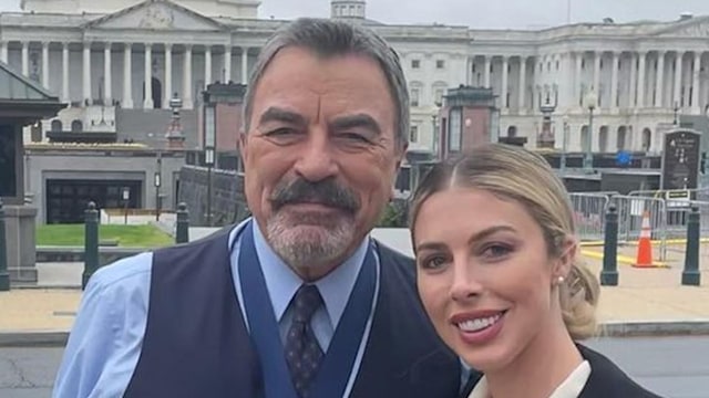 Tom Selleck poses with his daughter Hannah Selleck for a photo in Washington DC, shared on Instagram