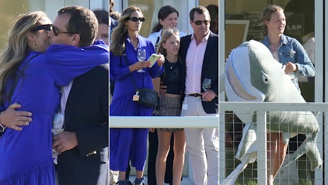 Harriet Sperling joined Peter Phillips and his daughters at the polo