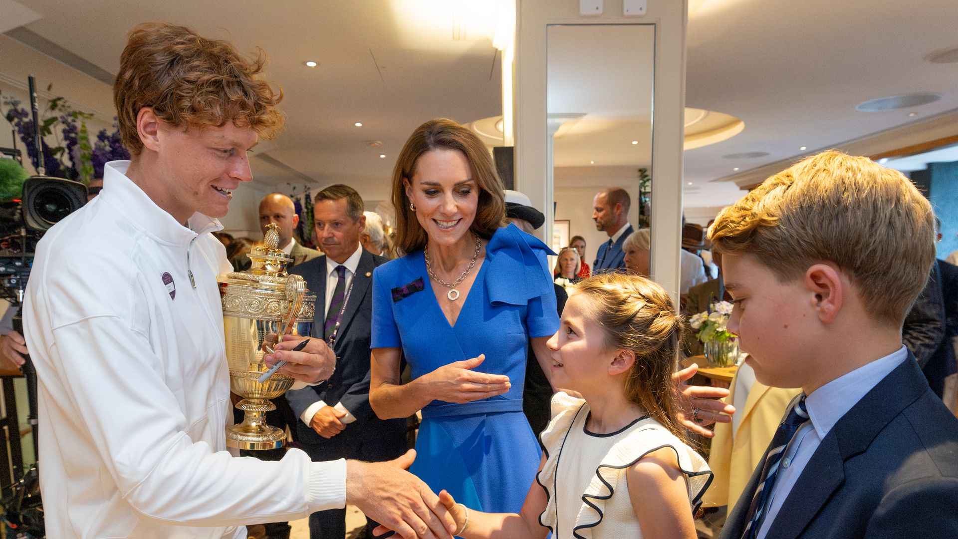 George and Charlotte's exchange with Jannik Sinner revealed