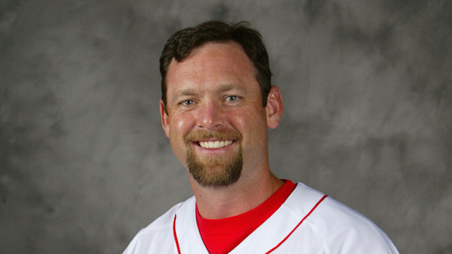 First baseman Dave McCarty #10 of the Boston Red Sox poses for a portrait during Photo Day at their spring training facility on February 28, 2004 in FT. Myers, Florida . (Photo by Jed Jacobsohn/Getty Images)