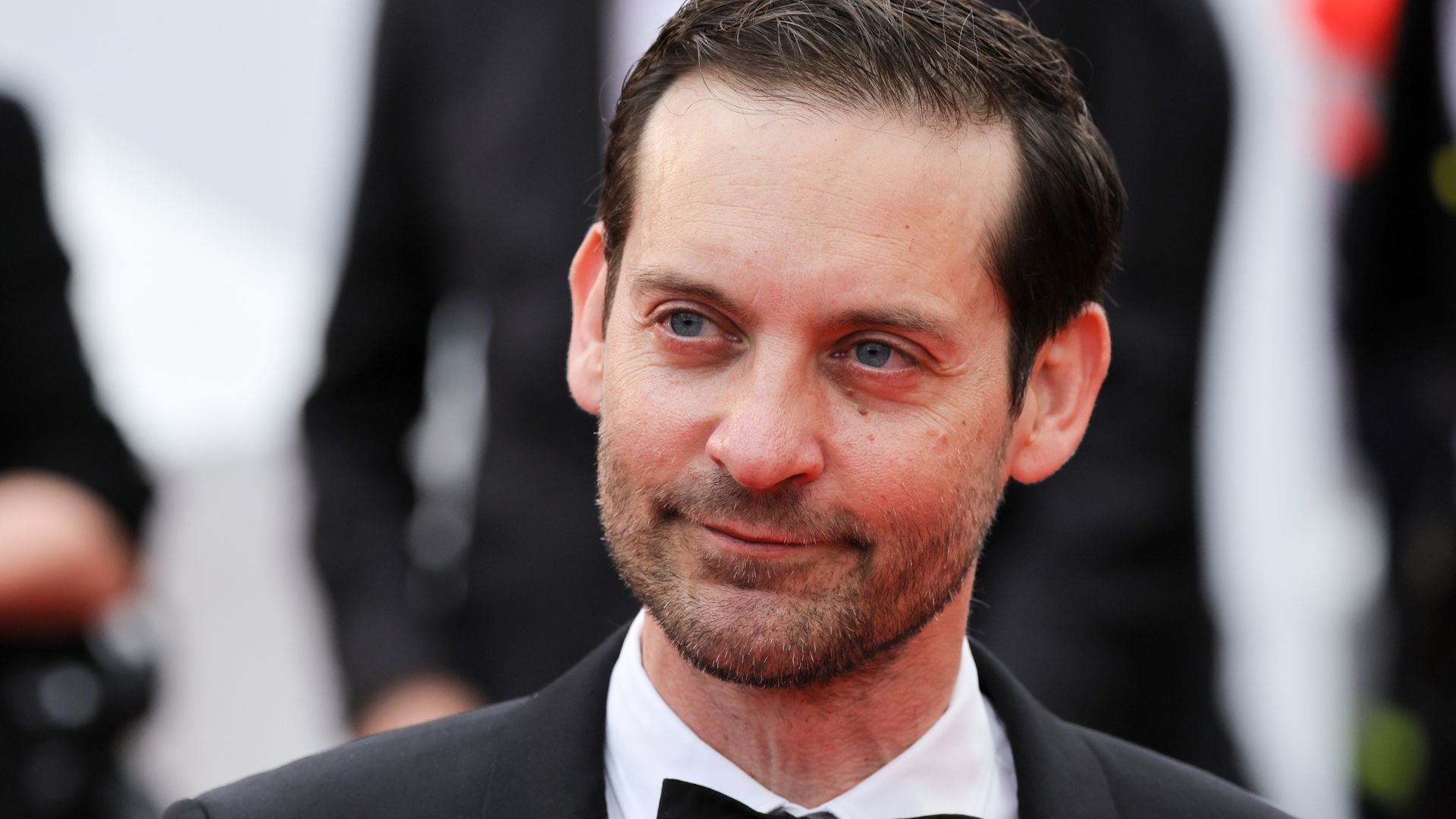 Tobey Maguire attends the "Killers Of The Flower Moon" red carpet during the 76th annual Cannes film festival at Palais des Festivals on May 20, 2023 in Cannes, France.