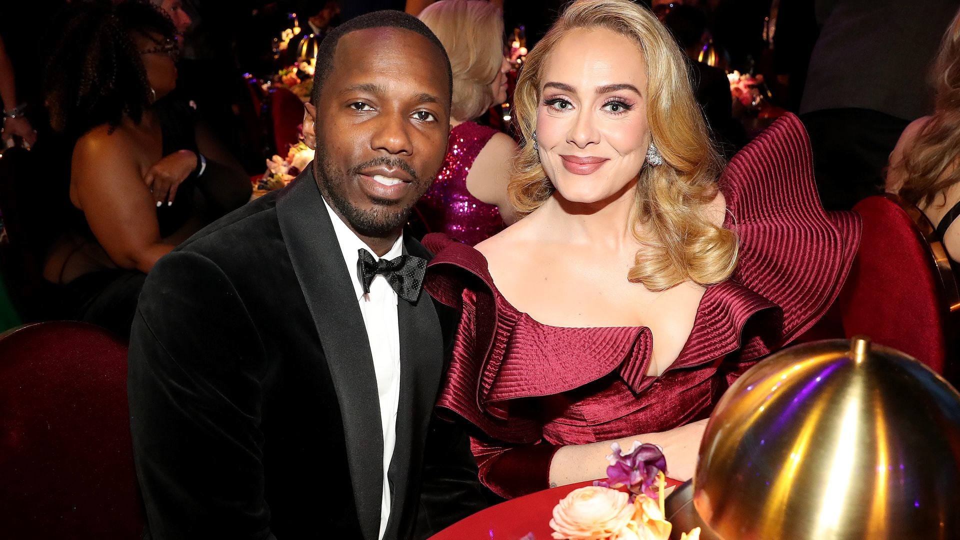 Adele con su novio Rich Paul en los premios Glam