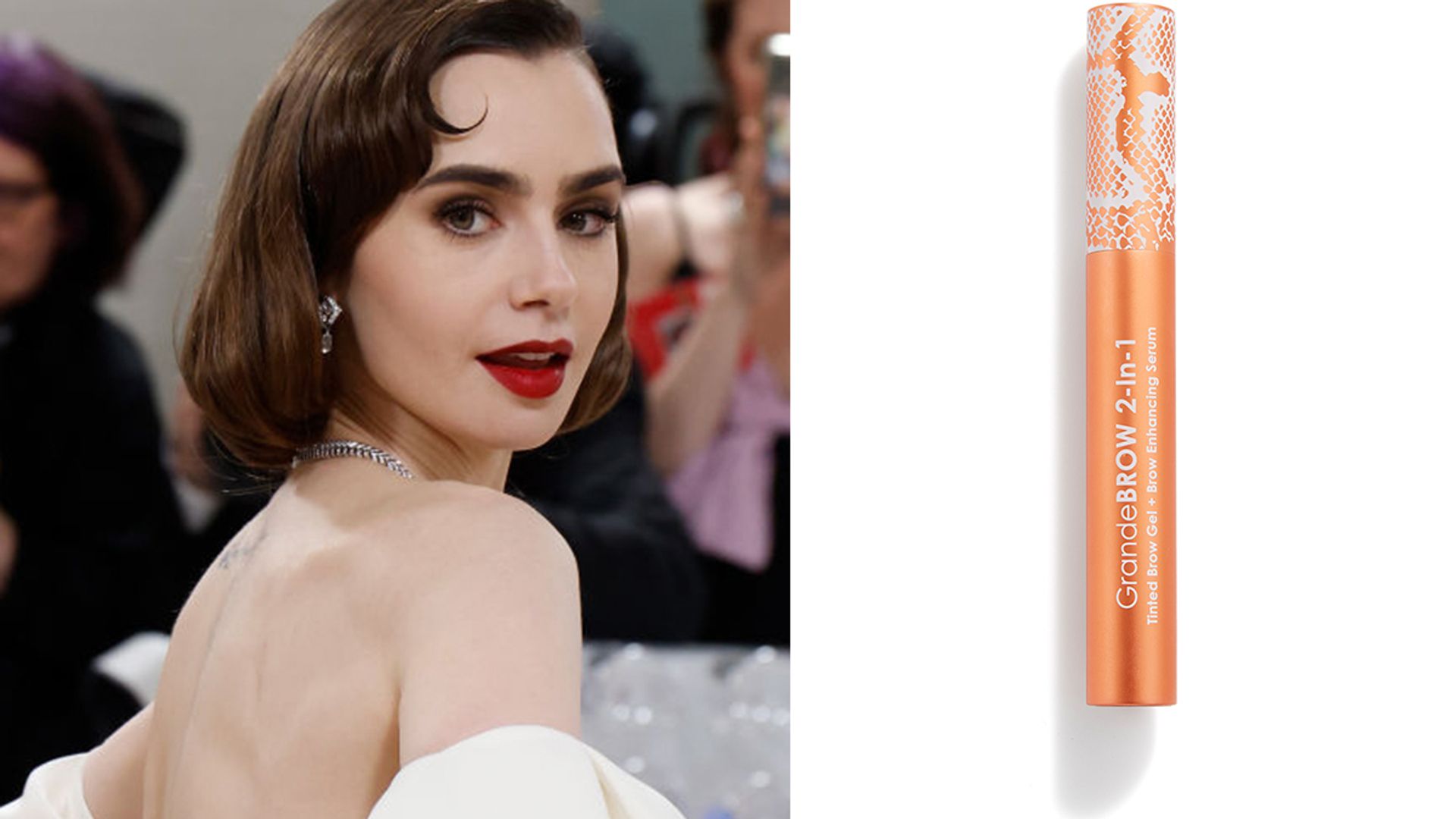 Lily Collins Grande Cosmetics 2-in-1 Brow Serum
