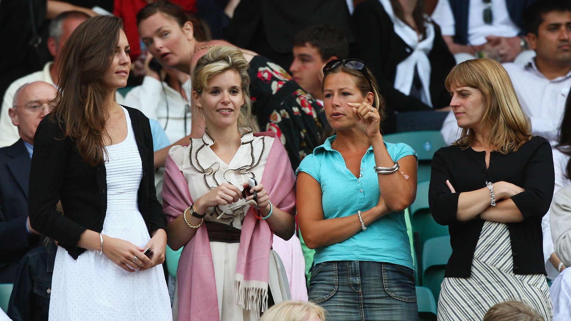 Kate Middleton with a group of friends at Wimbledon