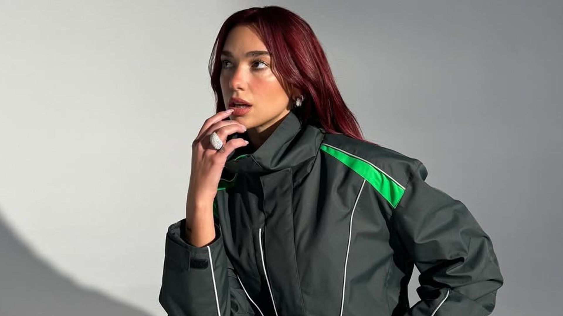 dua lipa crouching down