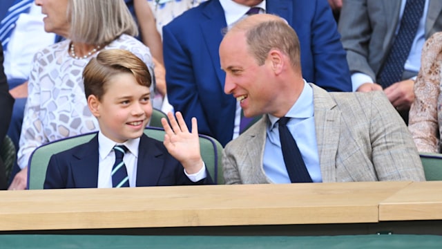 George waving from royal box at Wimbledon 2022