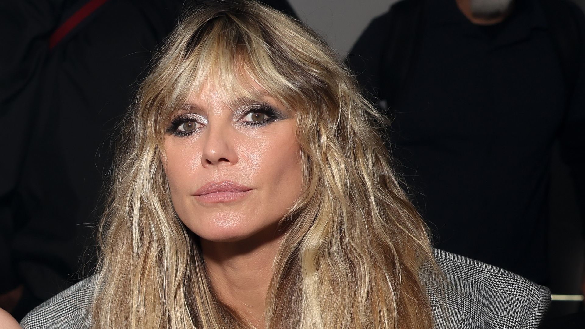 photo of heidi klum in gray jacket