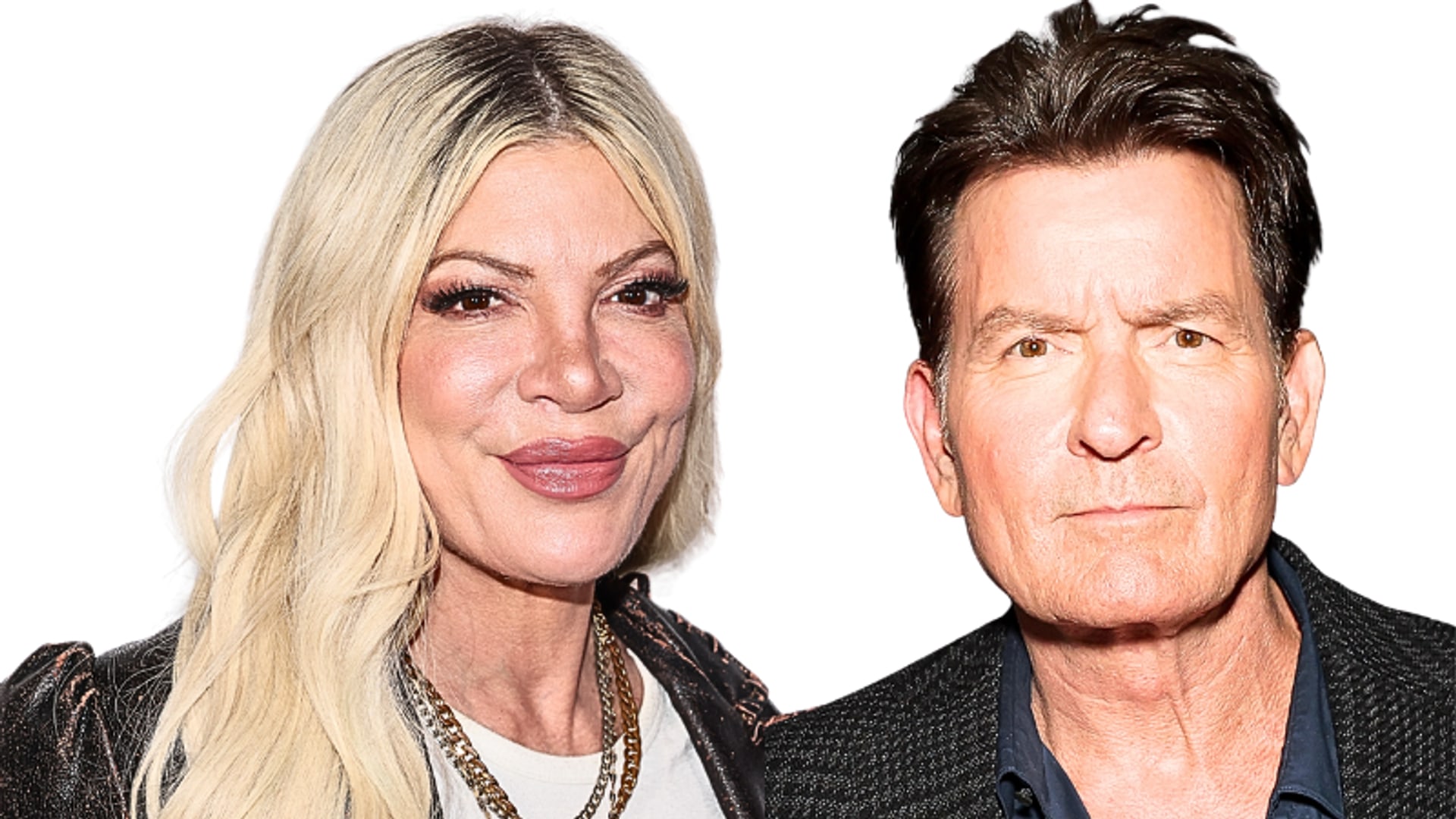 Tori Spelling and Charlie Sheen