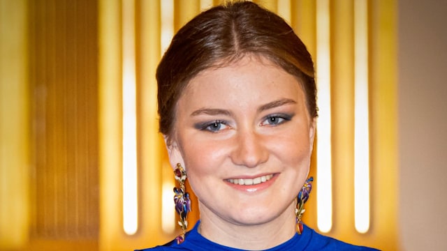 Princess Elisabeth of Belgium in a blue dress