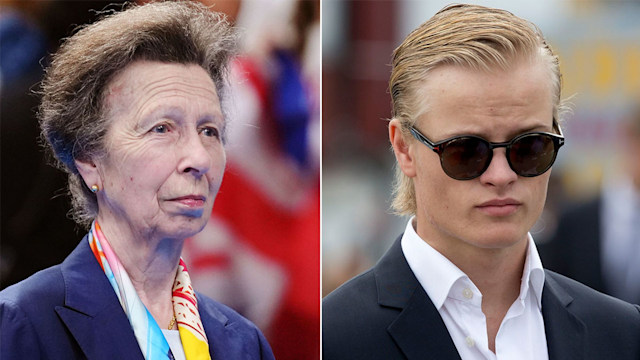 A split image of Princess Anne and Marius Borg Høiby