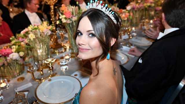 Princess Sofia's tiara with turquoise toppers at the Nobel Prize 2019