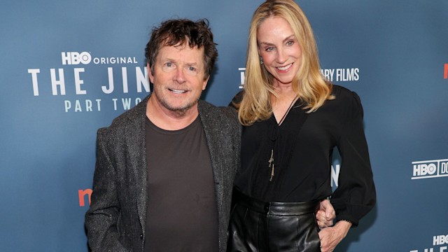 NEW YORK, NEW YORK - APRIL 18: (L-R) Michael J. Fox and Tracy Pollan attend HBO's "The Jinx - Part Two" New York Premiere at Hudson Yards on April 18, 2024 in New York City.  (Photo by Dia Dipasupil/Getty Images)