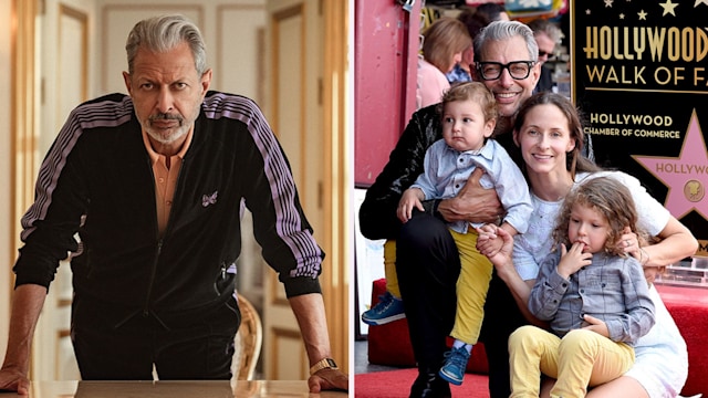 Jeff Goldblum and Emilie Livingston with two sons, Charlie and River