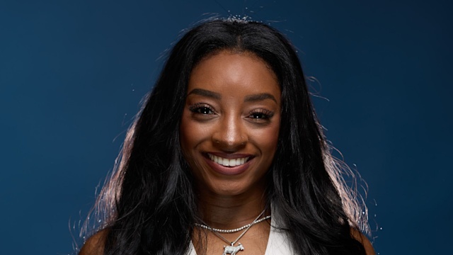 U.S. Olympian Simone Biles poses for a photo at the USA House at Paris 2024 on August 06, 2024 in Paris, France.