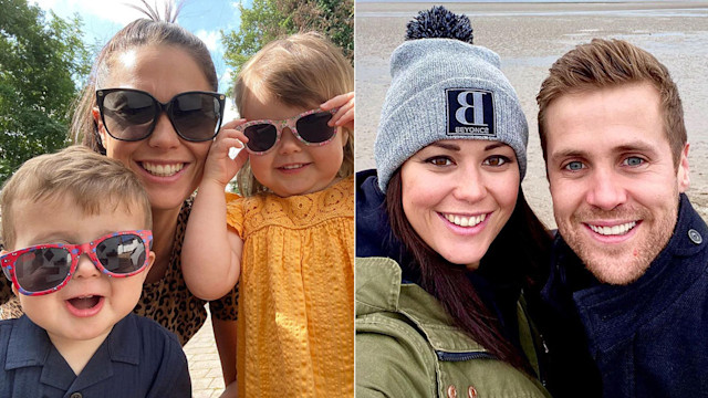 sam quek with kids and husband 