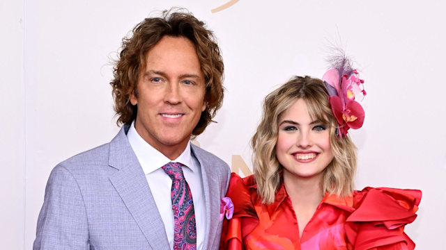 Larry Birkhead and Dannielynn Birkhead attend the Kentucky Derby 150 at Churchill Downs on May 04, 2024 in Louisville, Kentucky.