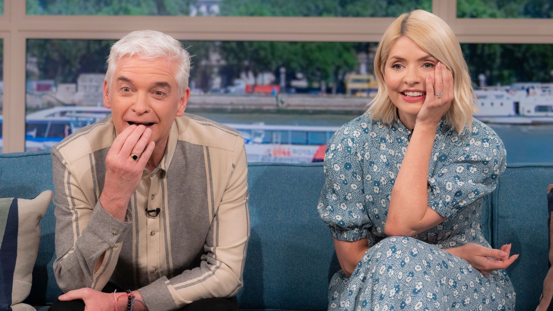 Phillip Schofield and Holly Willoughby on the set of This Morning